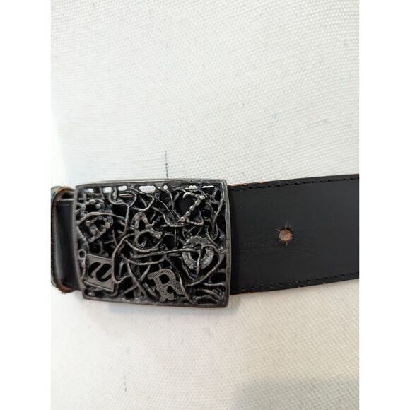 RARE AUTHENTIC VINTAGE CHRISTIAN LACROIX CARVED BUCKLE LEATHER BELT SIZE 75 cm main image 6